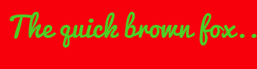 Image with Font Color 4ECF23 and Background Color F7000C
